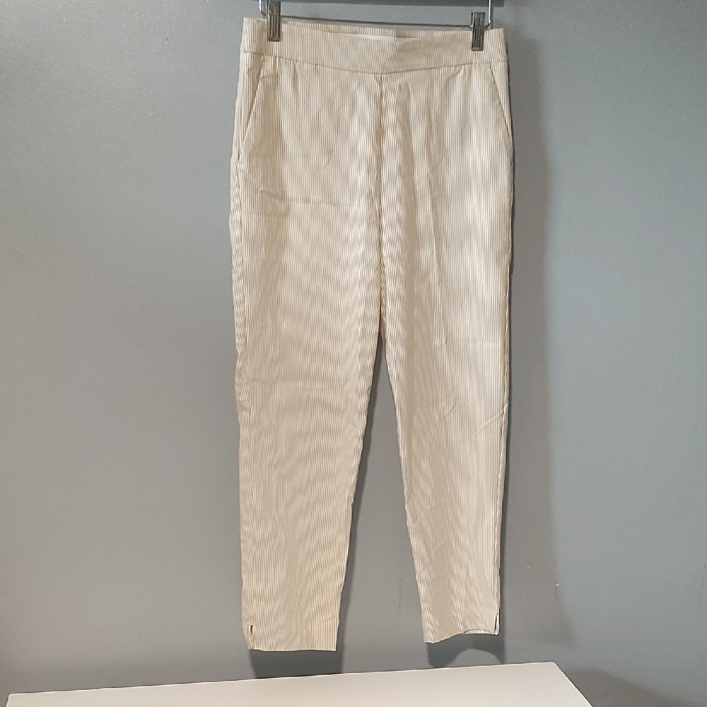Counterparts Women's Cream with White Pin Striped Pants - Picture 8 of 17
